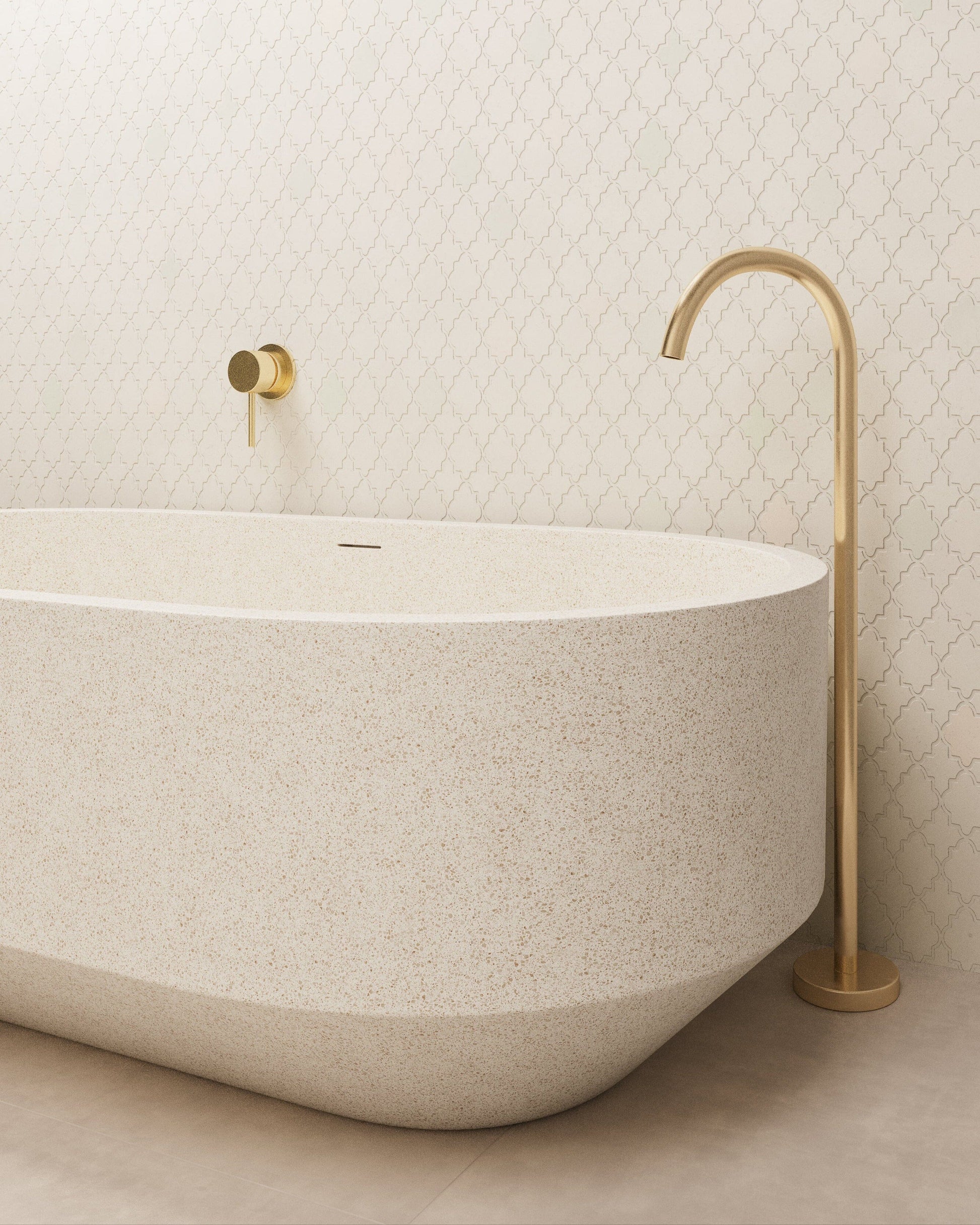 Eden 1700mm Freestanding Stone Composite Bath Madu Living 