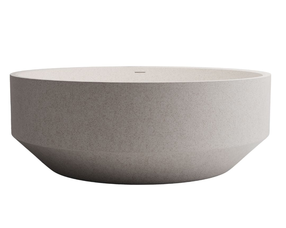 Eden Round 1500mm Freestanding Stone Composite Bath Madu Living 