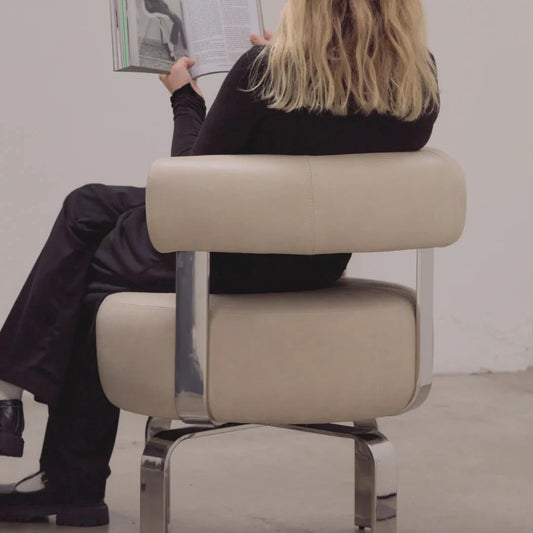 Elba Chair - Cream Leather McMullin & Co 