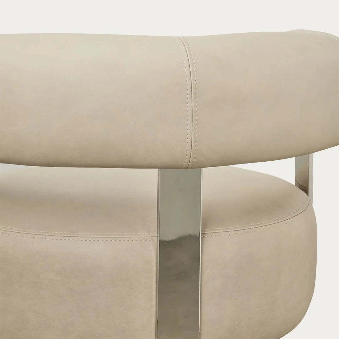 Elba Chair - Cream Leather McMullin & Co 