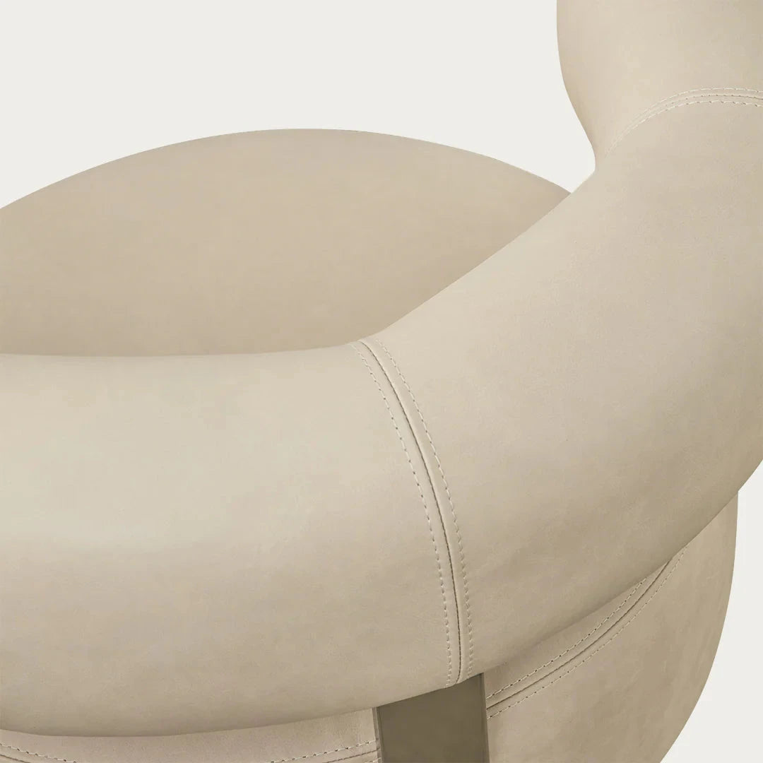 Elba Chair - Cream Leather McMullin & Co 