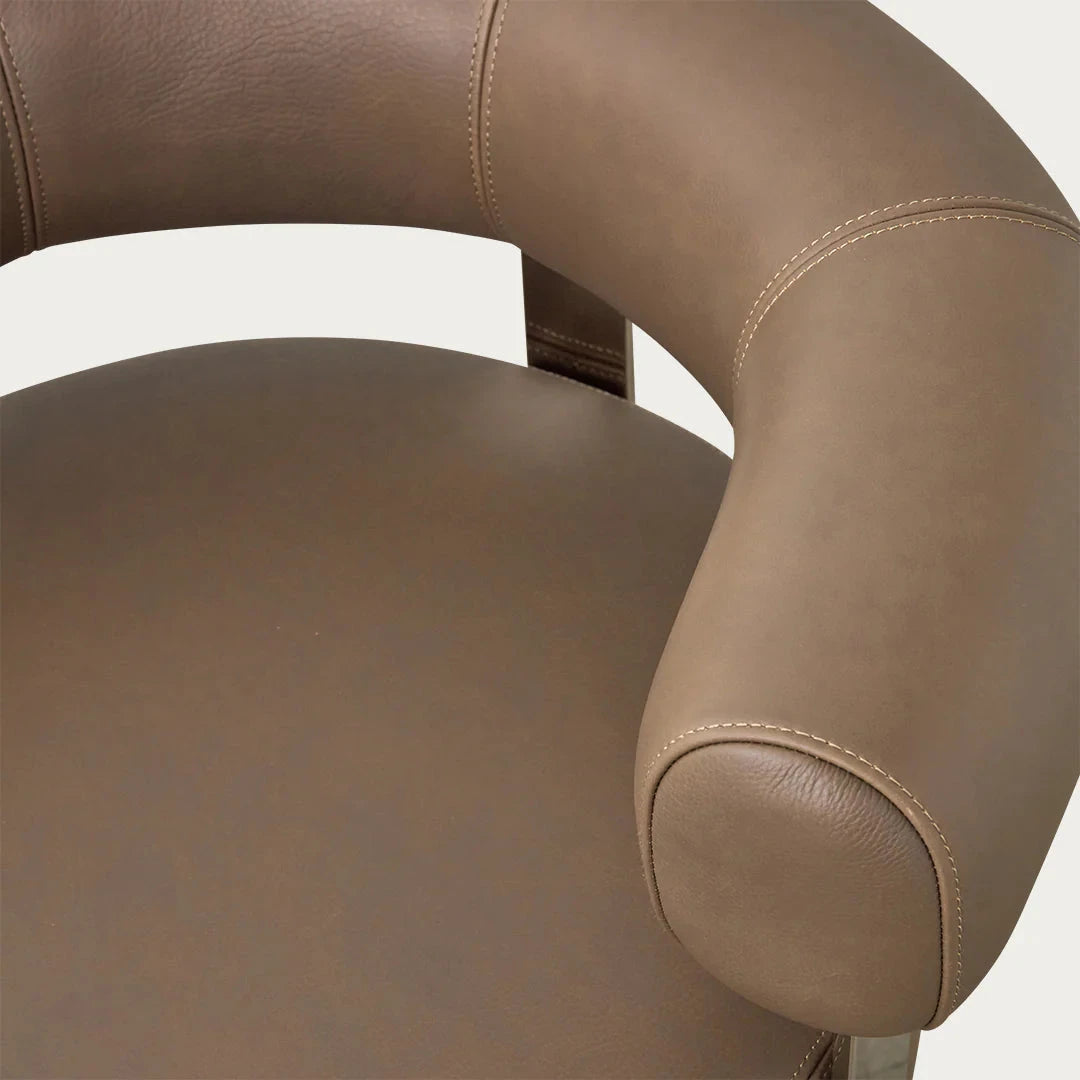 Elba Chair - Taupe Leather McMullin & Co 