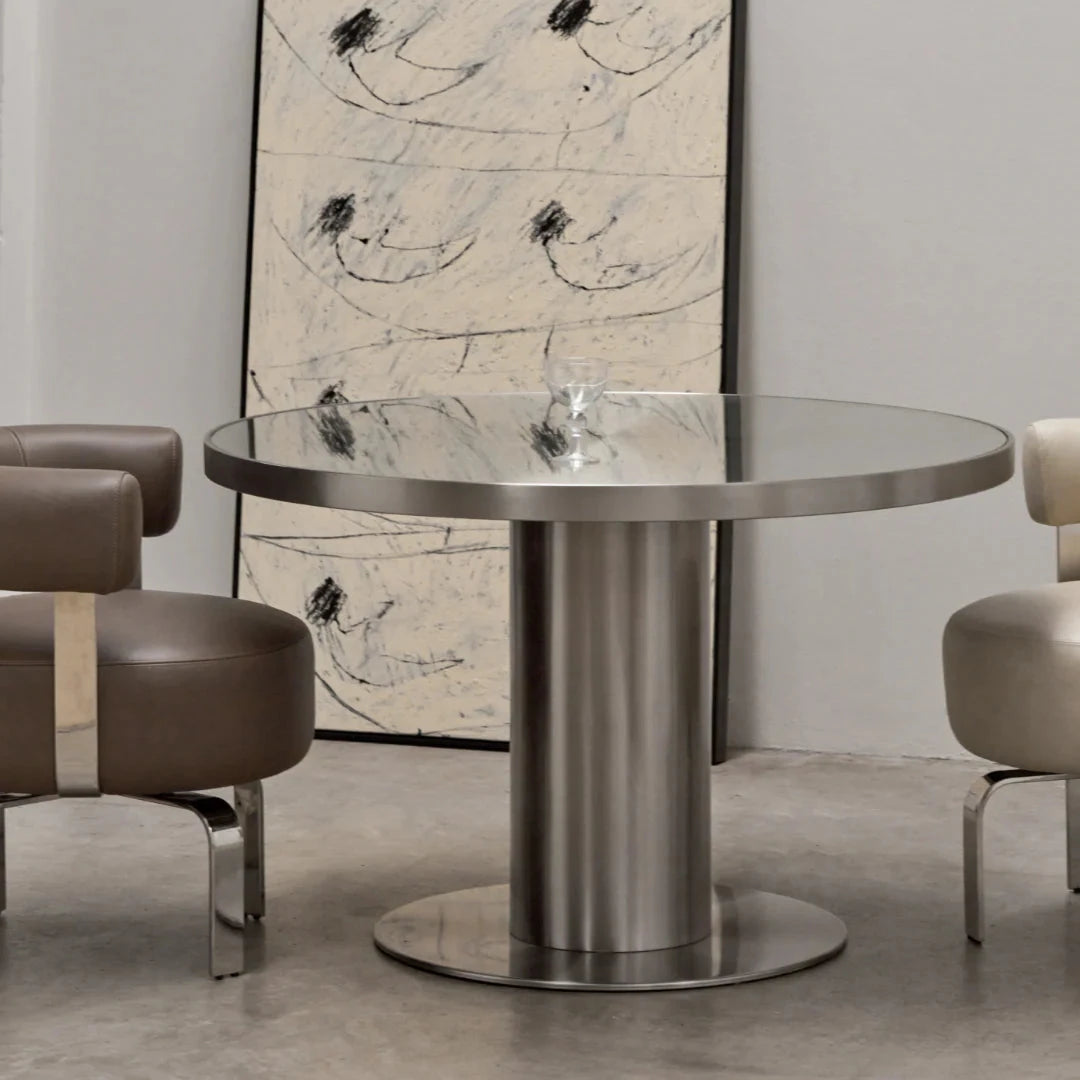 Elba Chair - Taupe Leather McMullin & Co 