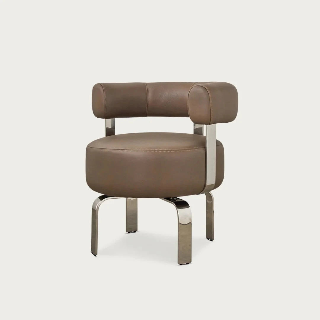 Elba Chair - Taupe Leather McMullin & Co 