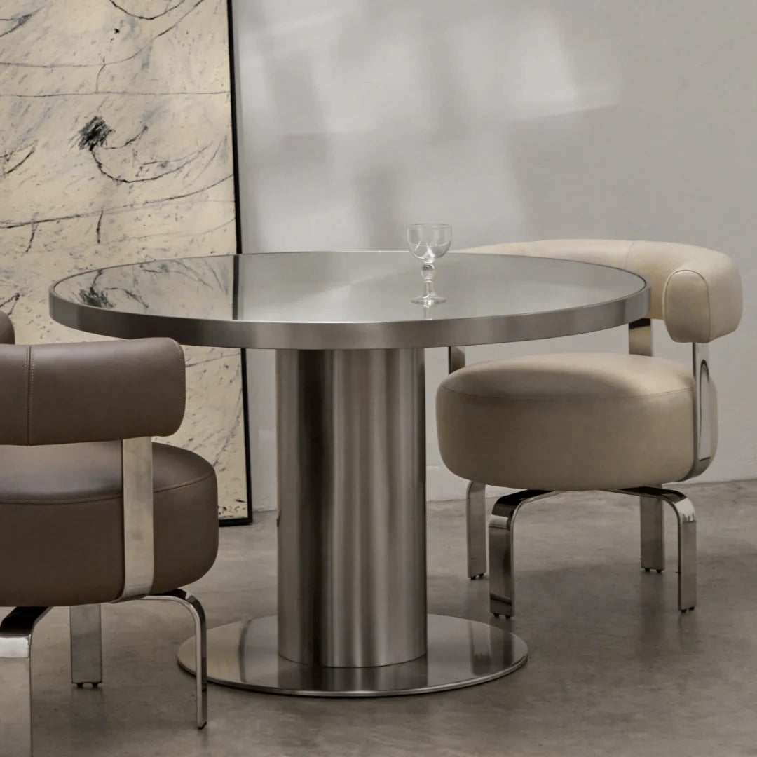 Elba Chair - Taupe Leather McMullin & Co 