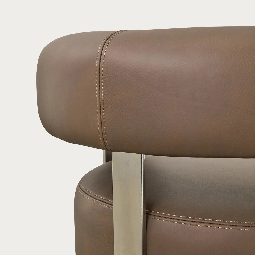 Elba Chair - Taupe Leather McMullin & Co 