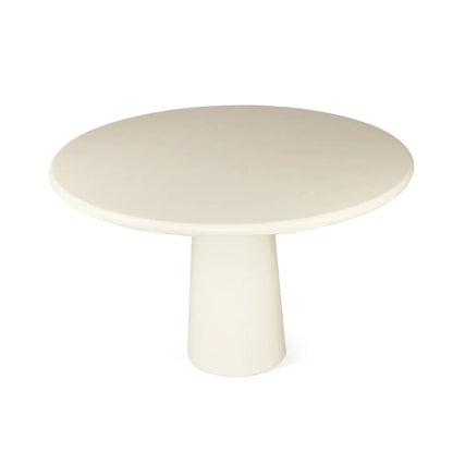 Elio Microcement Dining Table Round - Ivory/Bone Sun Republic 