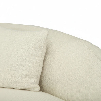 Close-up of a textured linen fabric sofa