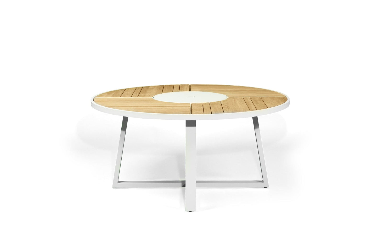 Finn Round Outdoor Dining Table - Pearl White 