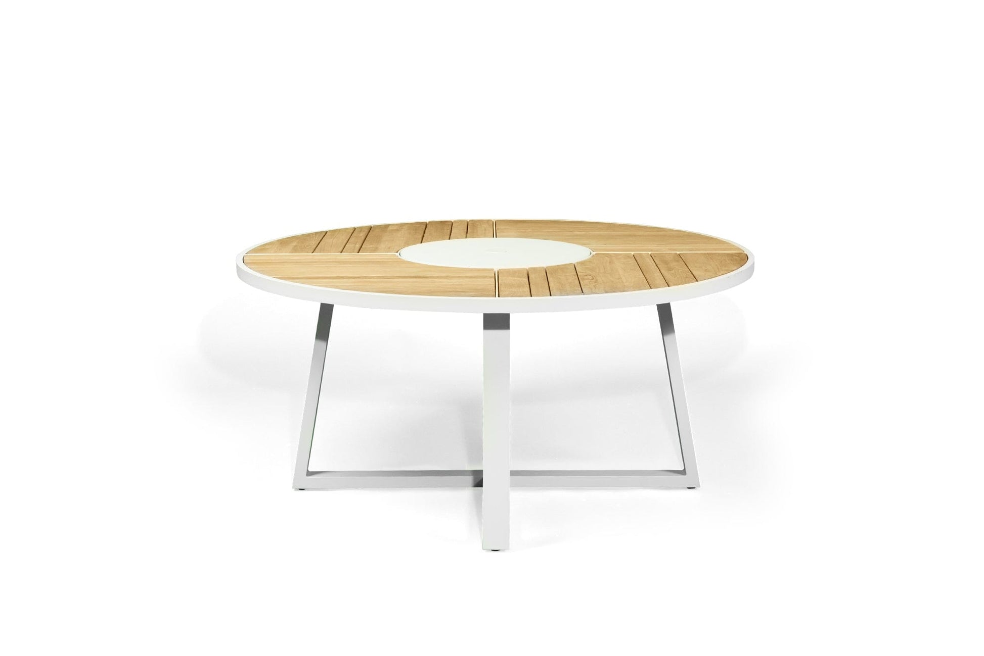 Finn Round Outdoor Dining Table - Pearl White 