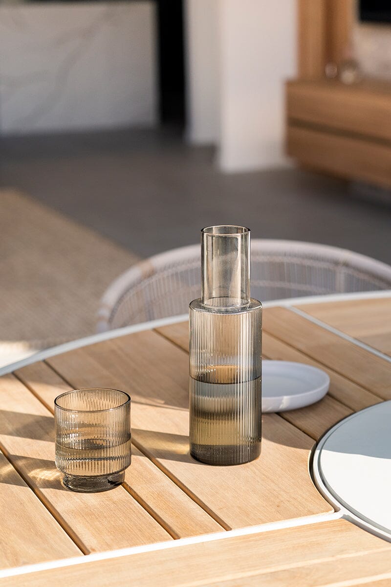 Finn Round Outdoor Dining Table - Pearl White Abide 