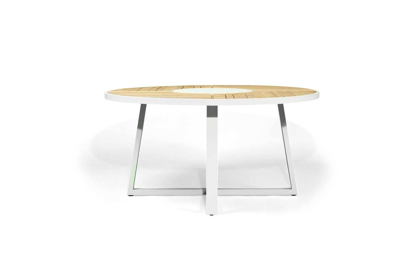 Finn Round Outdoor Dining Table - Pearl White 