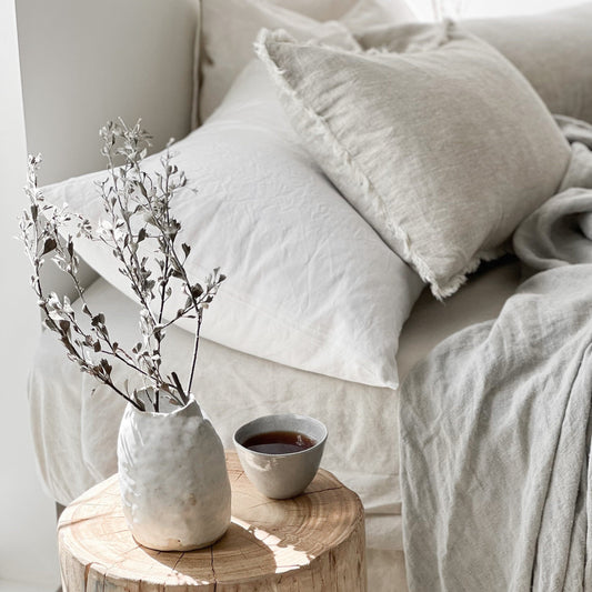 Flax Linen Lumbar Cushion Cover 