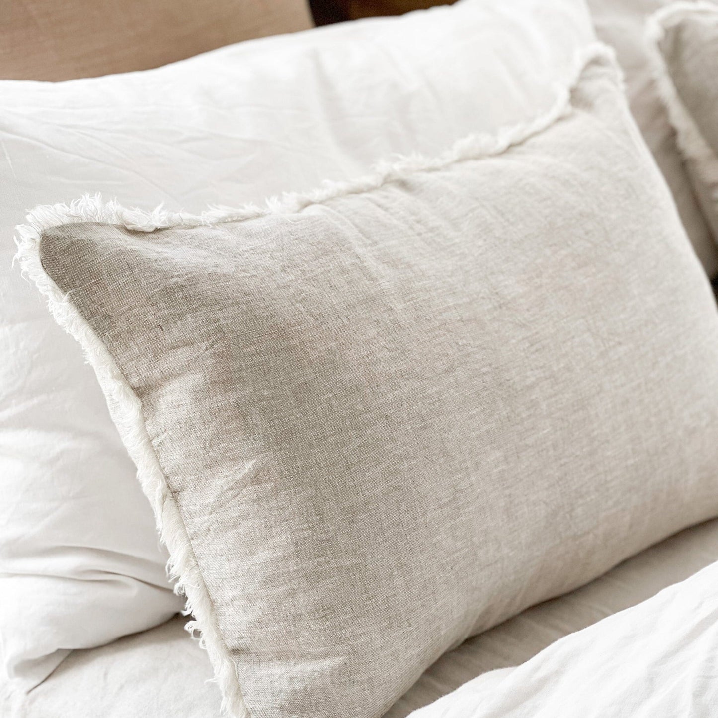 Flax Linen Lumbar Cushion Cover 