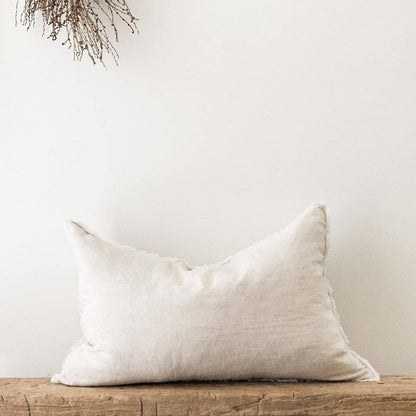 Flax Linen Lumbar Cushion Cover 