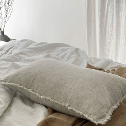 Flax Linen Lumbar Cushion Cover 
