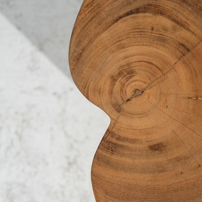 Flore Curved Stool / Side Table - Natural 