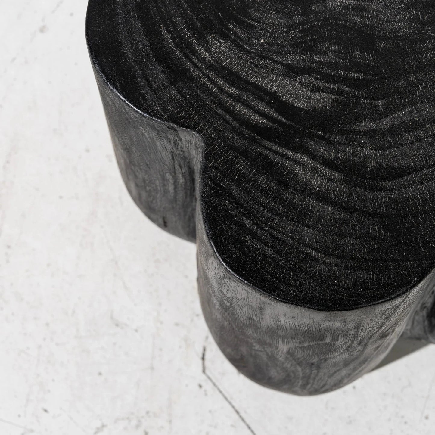 Flore Curved Stool / Side Table - Black