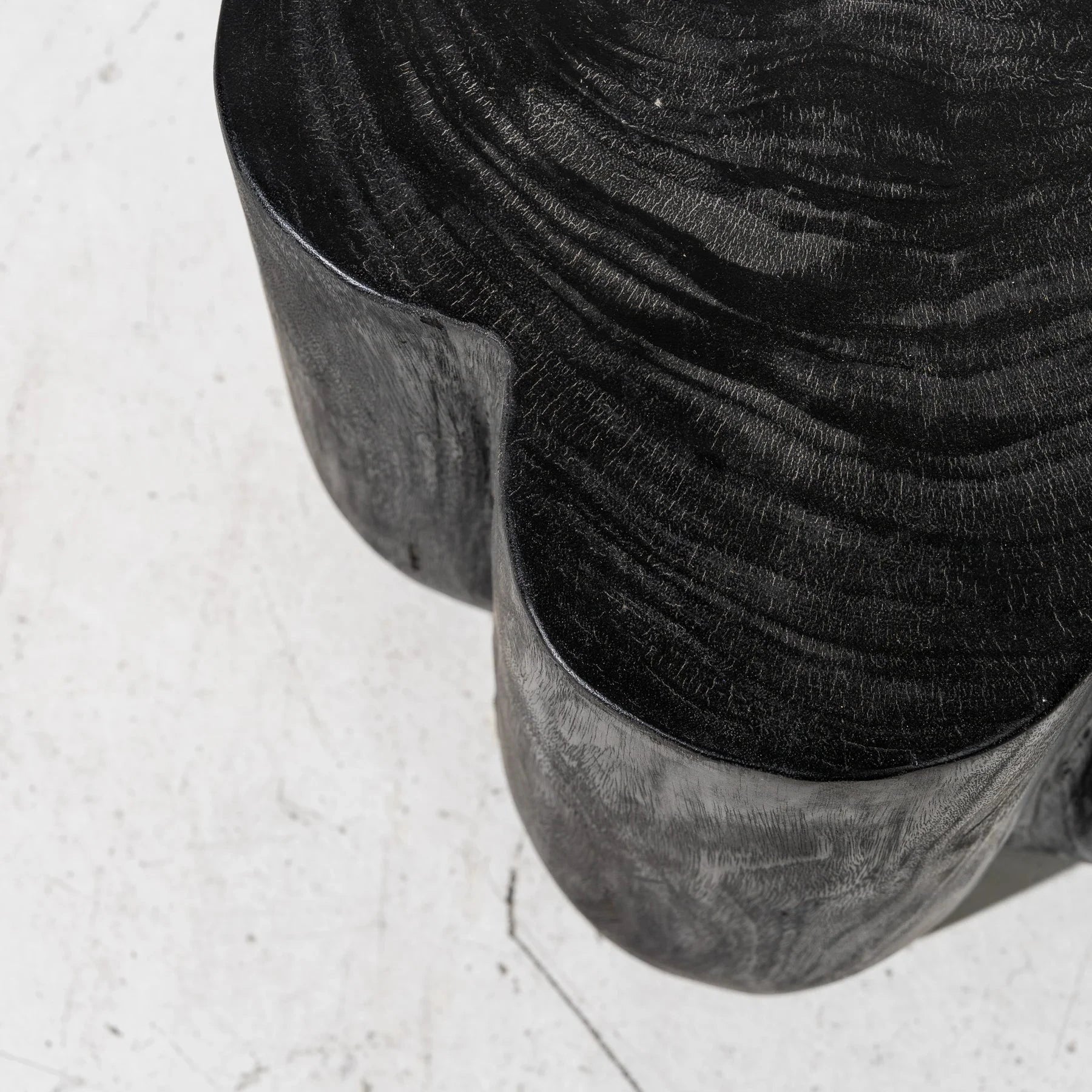 Flore Curved Stool / Side Table - Black