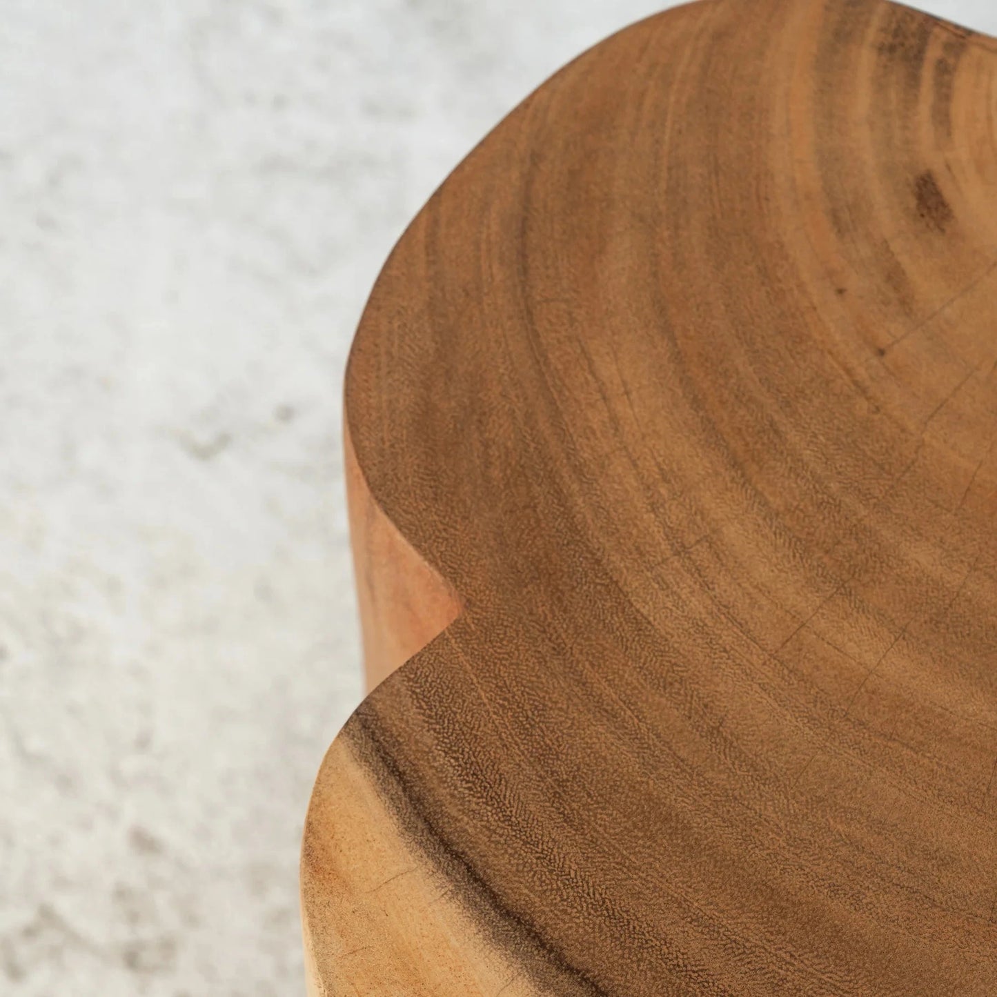 Flore Curved Stool / Side Table - Natural 