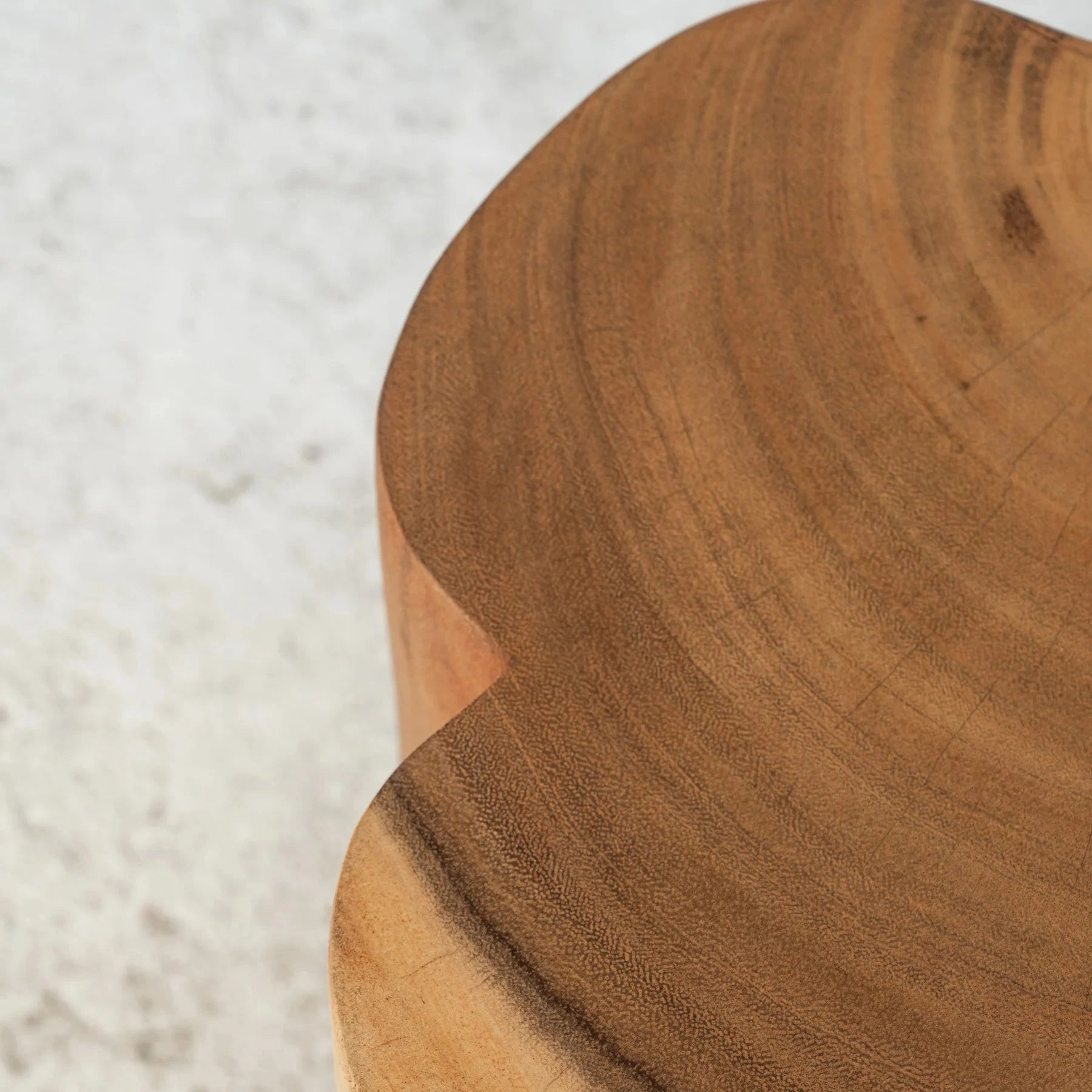 Flore Curved Stool / Side Table - Natural 