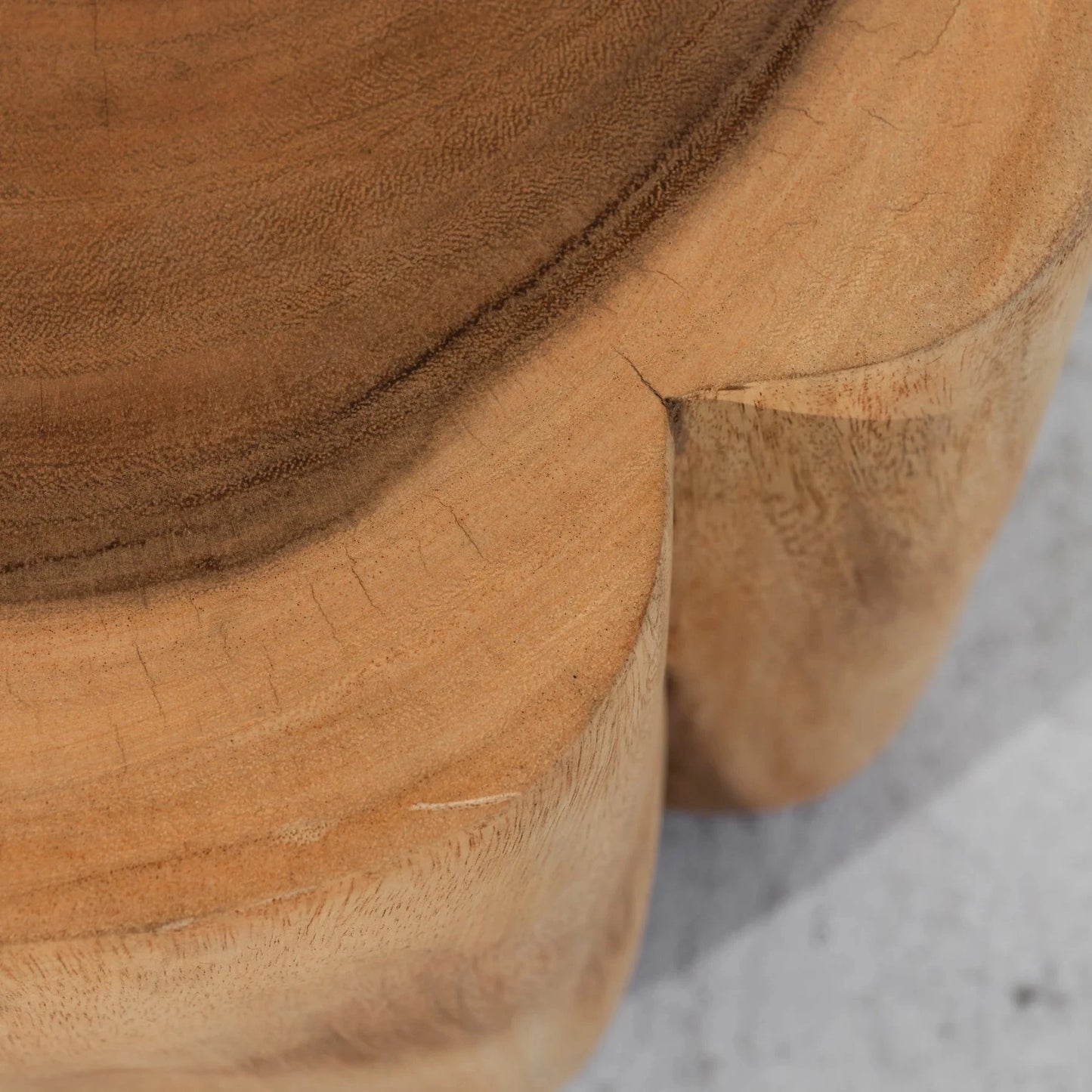 Flore Curved Stool / Side Table - Natural