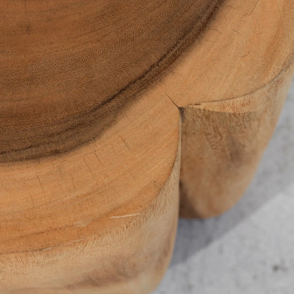 Flore Curved Stool / Side Table - Natural