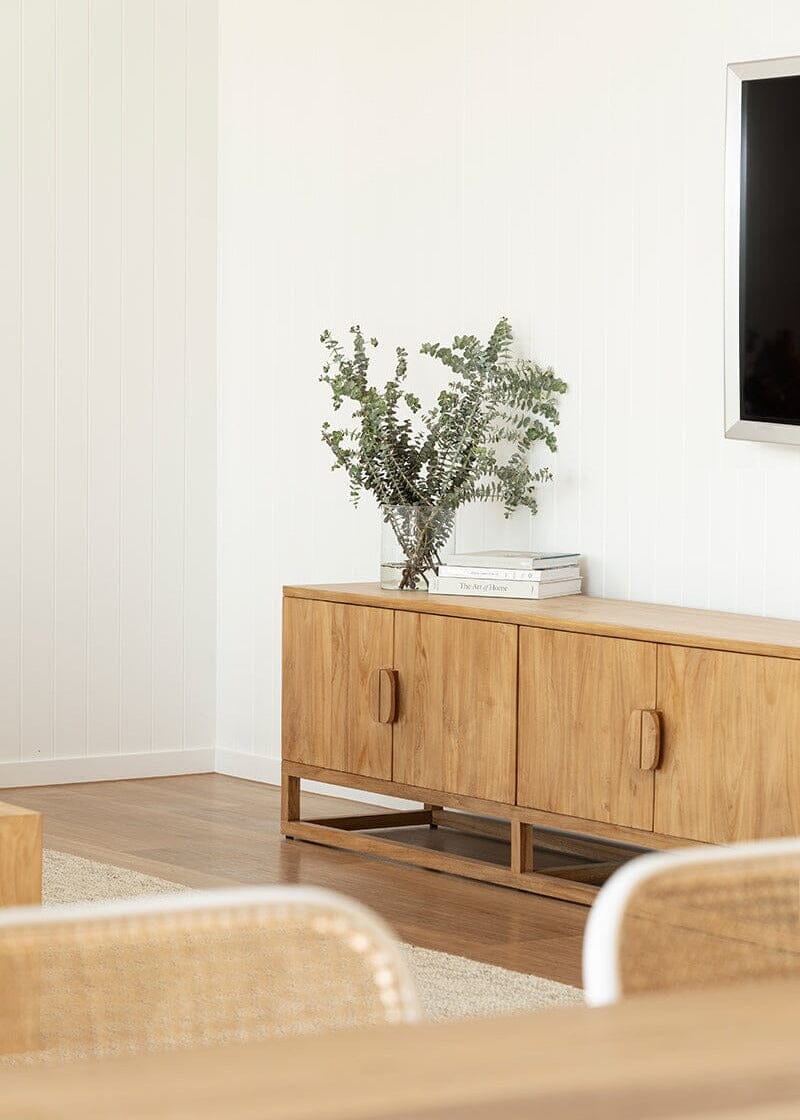 Flynn Natural Teak Entertainment Unit - 200cm & 300cm Sizes Sun Republic 