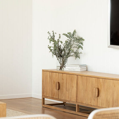 Flynn Natural Teak Entertainment Unit - 200cm & 300cm Sizes Sun Republic 
