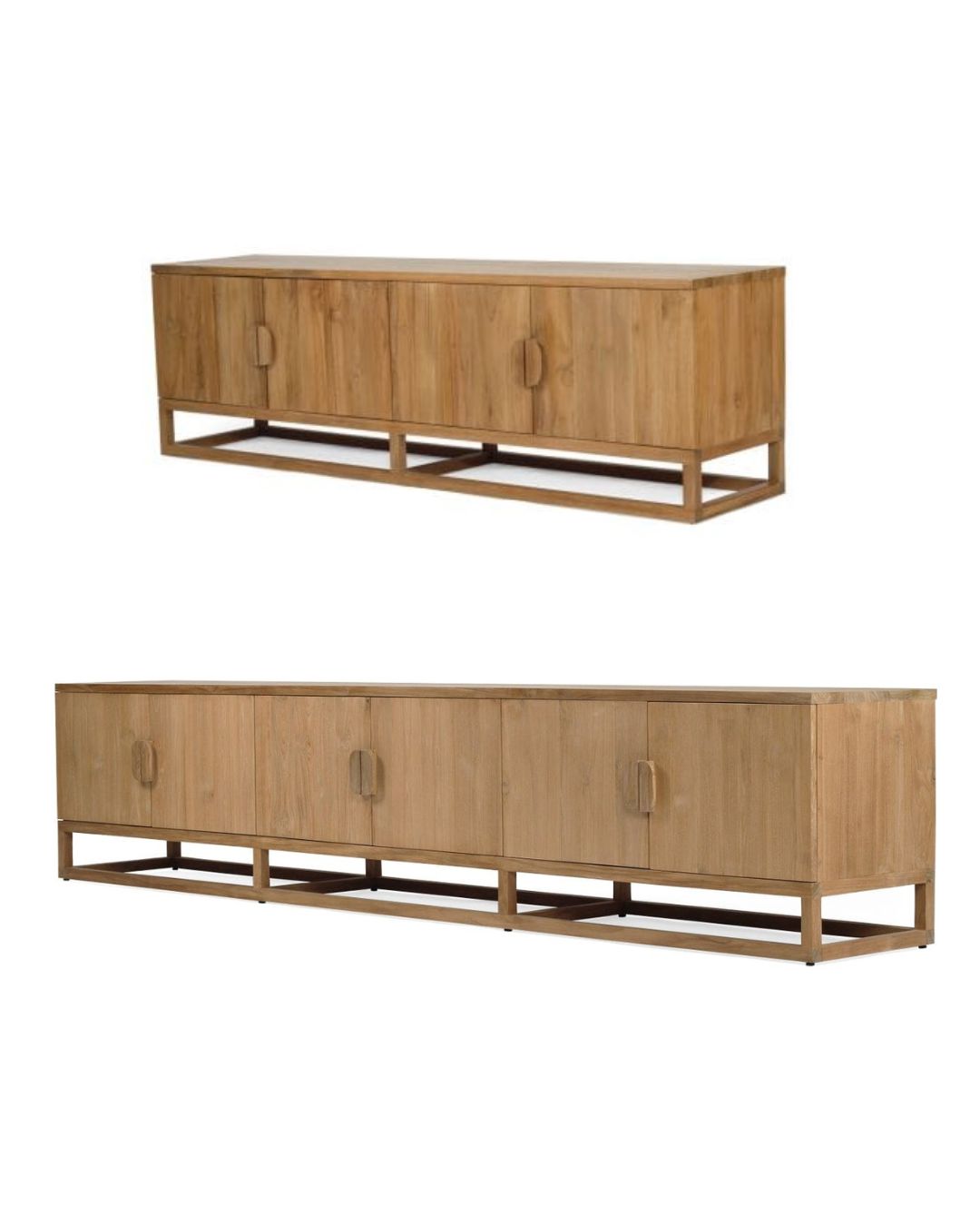 Flynn Natural Teak Entertainment Unit - 200cm & 300cm Sizes Sun Republic 