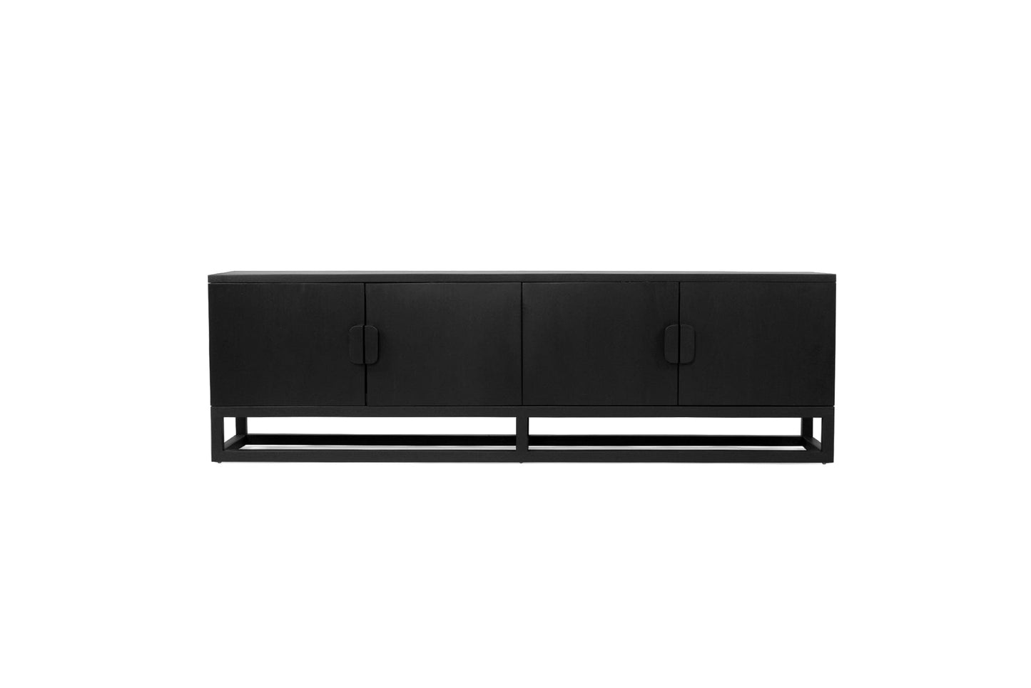 Flynn Teak Entertainment Unit - Black - 200cm & 300cm Sizes Sun Republic 