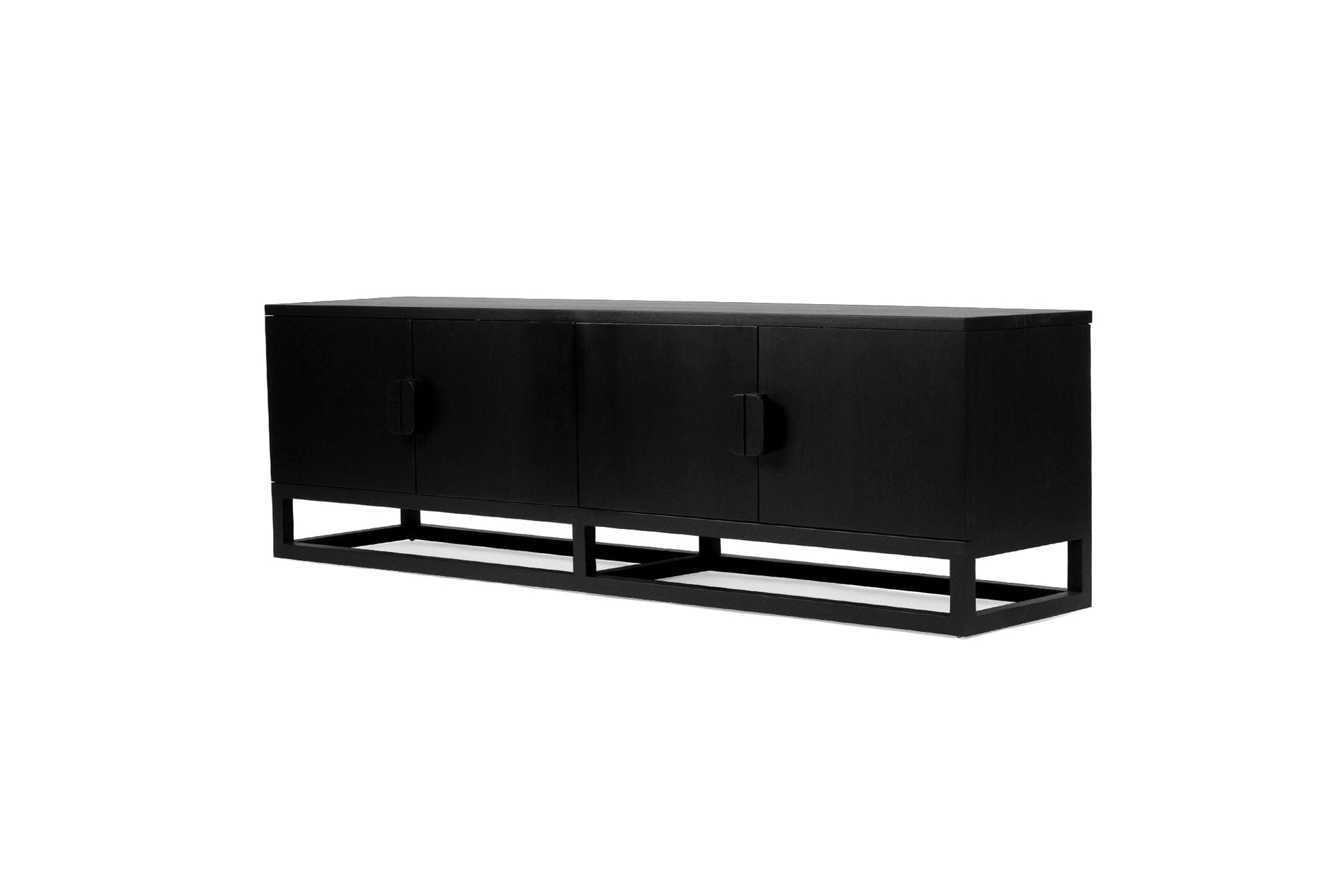 Flynn Teak Entertainment Unit - Black - 200cm & 300cm Sizes Sun Republic 