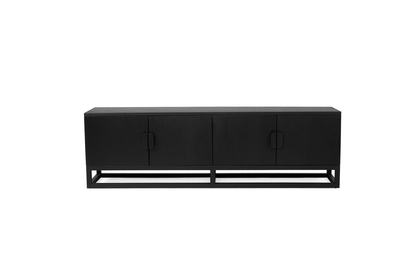 Flynn Teak Entertainment Unit - Black - 200cm & 300cm Sizes Sun Republic 