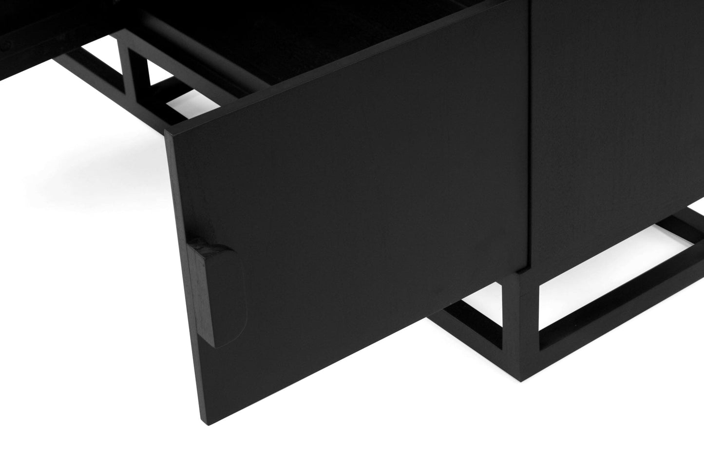 Flynn Teak Entertainment Unit - Black - 200cm & 300cm Sizes Sun Republic 