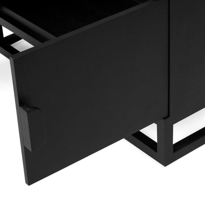 Flynn Teak Entertainment Unit - Black 