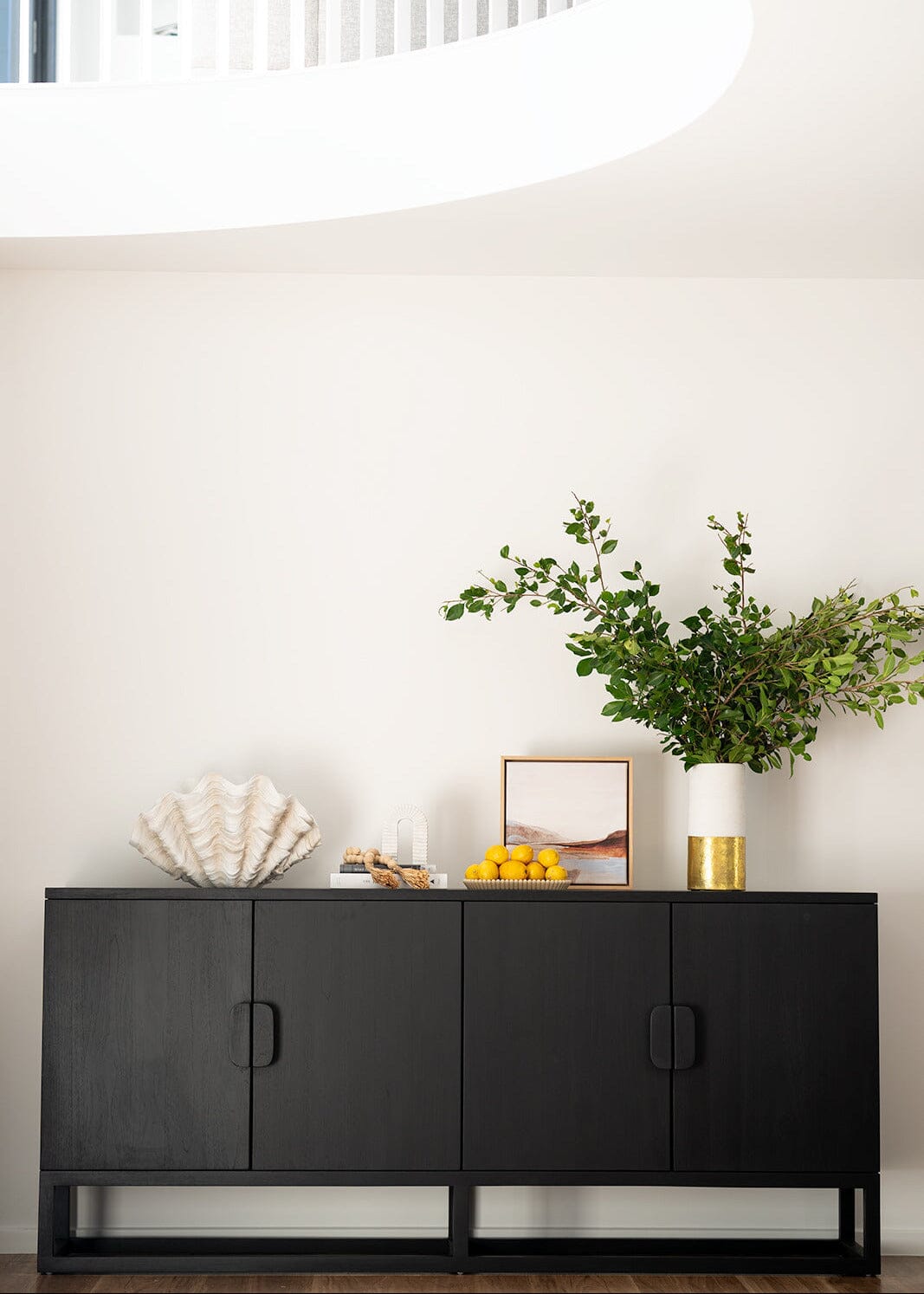 Flynn Teak Sideboard - Black | 200cm 4 Door Sun Republic 