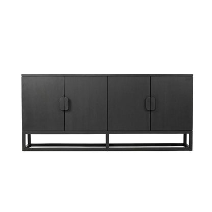 Flynn Teak Sideboard - Black | 200cm 4 Door Sun Republic 