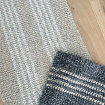Franklin Natural & White Stripe Indoor/Outdoor Floor Mat Door Mates 