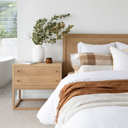 Freya American Oak Bedside Nightstand Sun Republic 