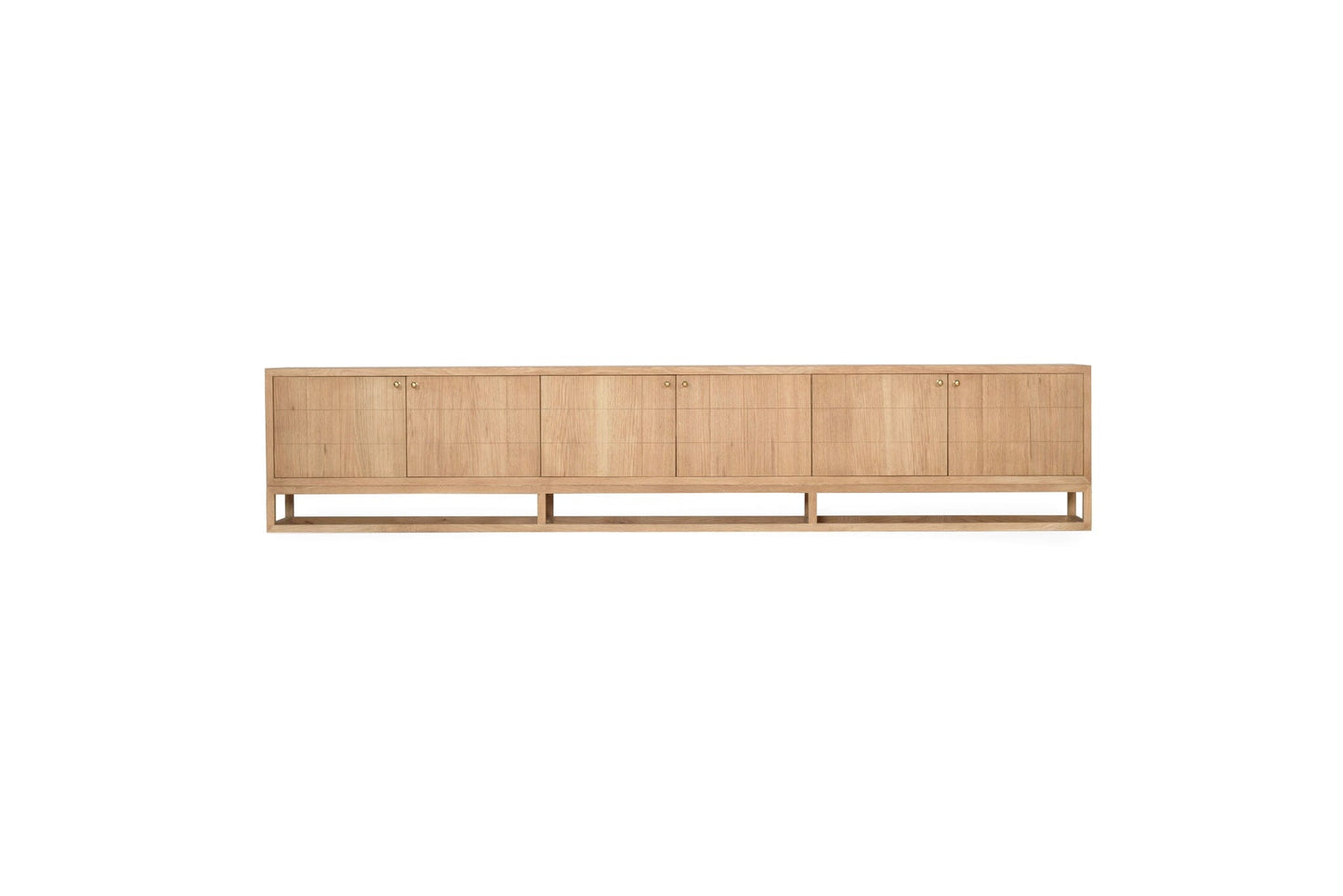 Freya American Oak TV Entertainment Unit - Six Door Sun Republic 