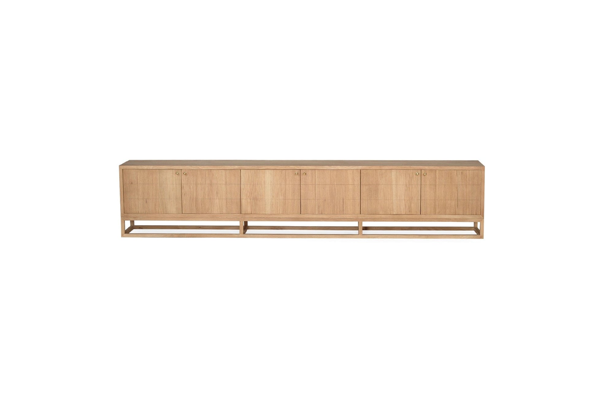 Freya American Oak TV Entertainment Unit - Six Door Sun Republic 