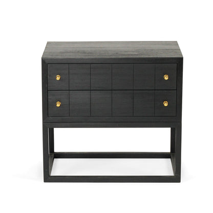 Freya Black Bedside Table Nightstand Sun Republic 