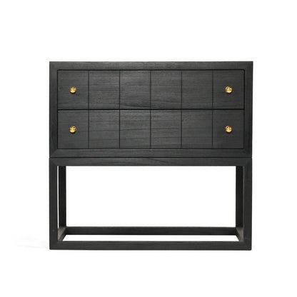 Freya Black Bedside Table Nightstand Sun Republic 