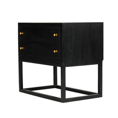 Freya Black Bedside Table Nightstand Sun Republic 
