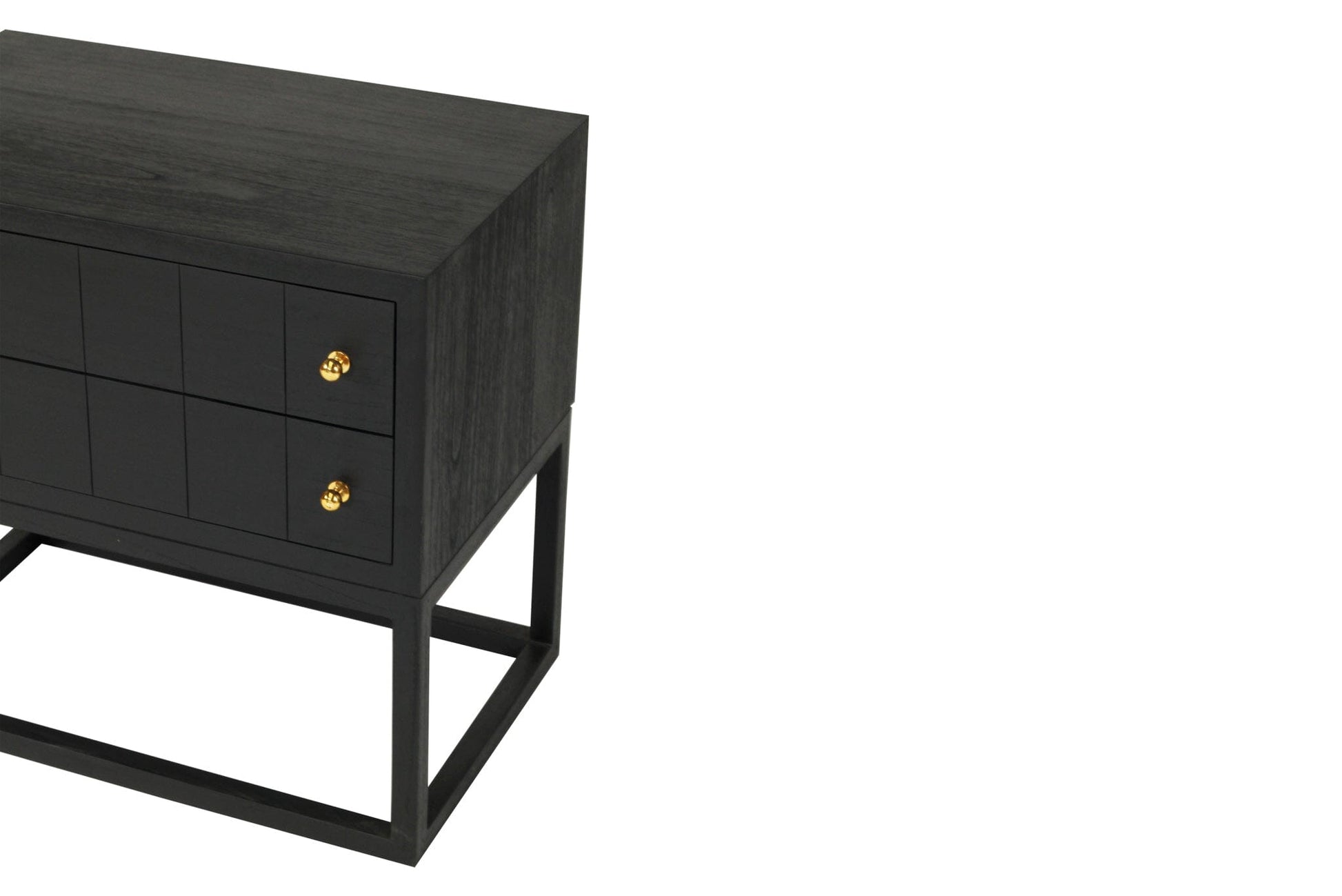 Freya Black Bedside Table Nightstand Sun Republic 