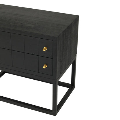 Freya Black Bedside Table Nightstand Sun Republic 