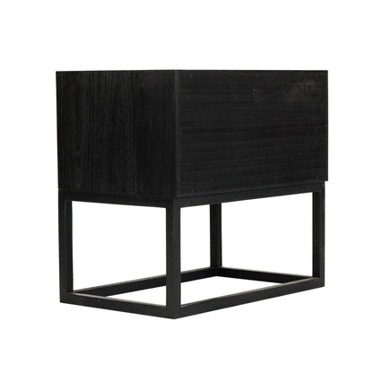 Freya Black Bedside Table Nightstand Sun Republic 