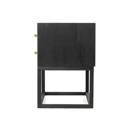Freya Black Bedside Table Nightstand Sun Republic 