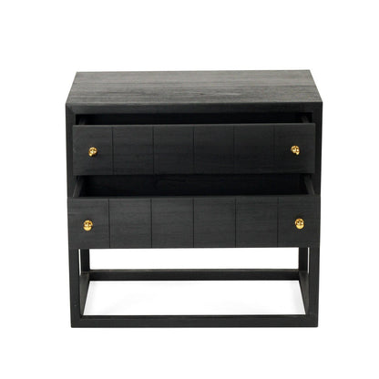 Freya Black Bedside Table Nightstand Sun Republic 