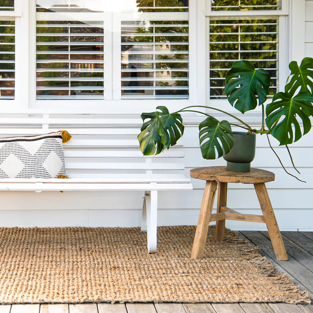 Fringed Natural Jute Floor Rugs & Runners Zebra 